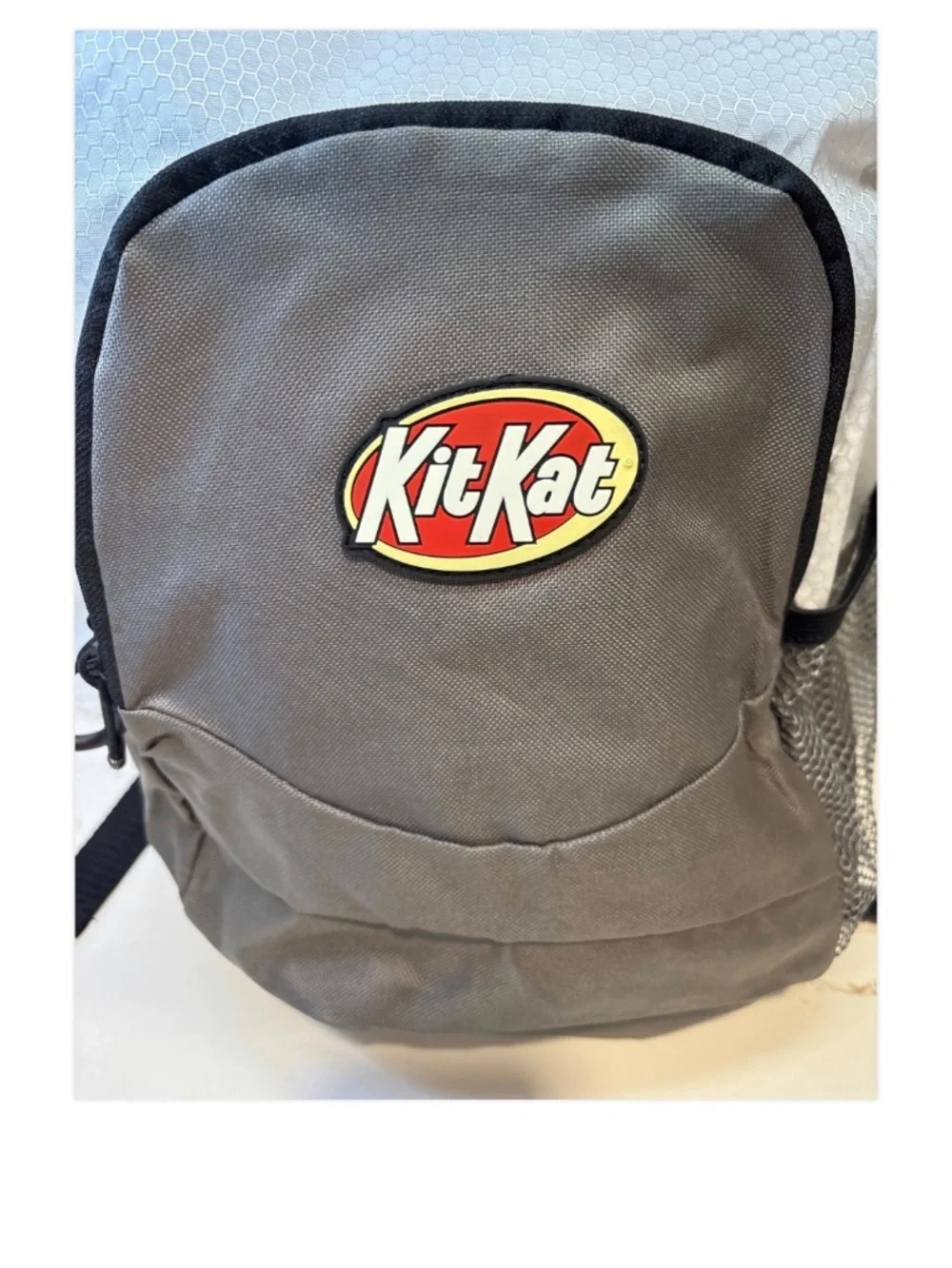 Kit Kat Backpack Lightweight Candy Collector Poly White Red Gray Rubber Logo